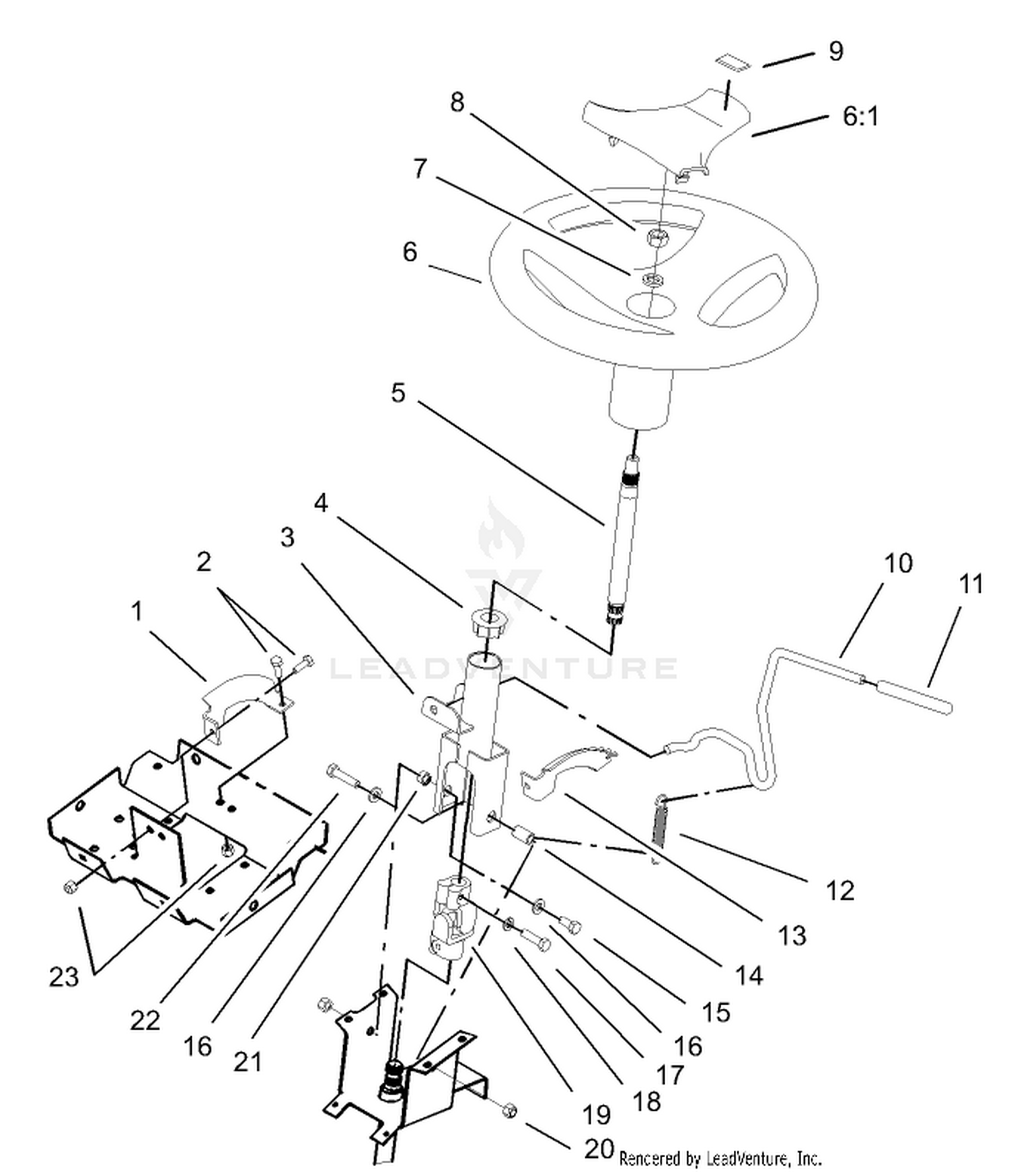 Steering Wheel and Tilt Assembly