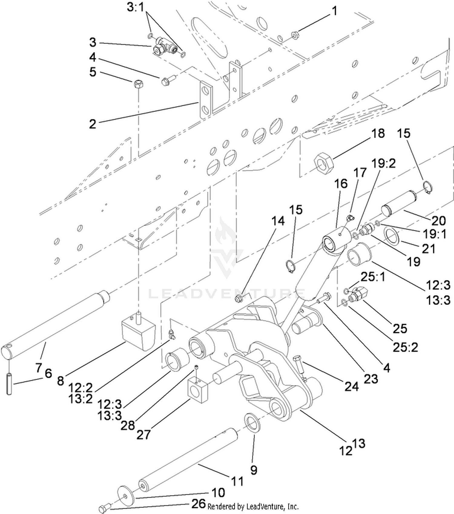 No. 2 and 3 Lift Arm Assembly