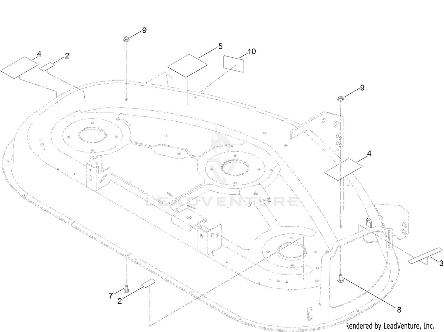 50 Inch Deck Decal Assembly No. 131-3606