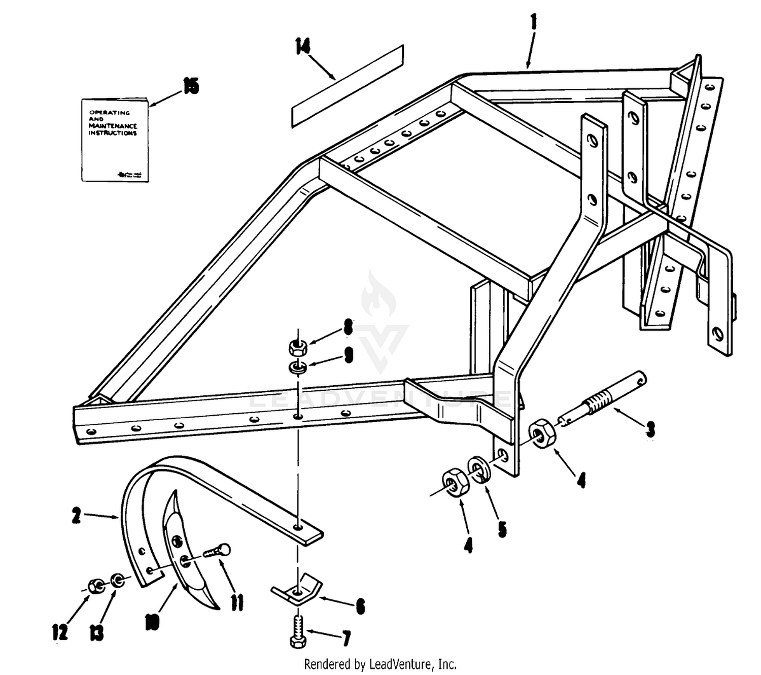 Cultivator-45 In. (114 Cm) Vehicle Identification Number 87-45cr01