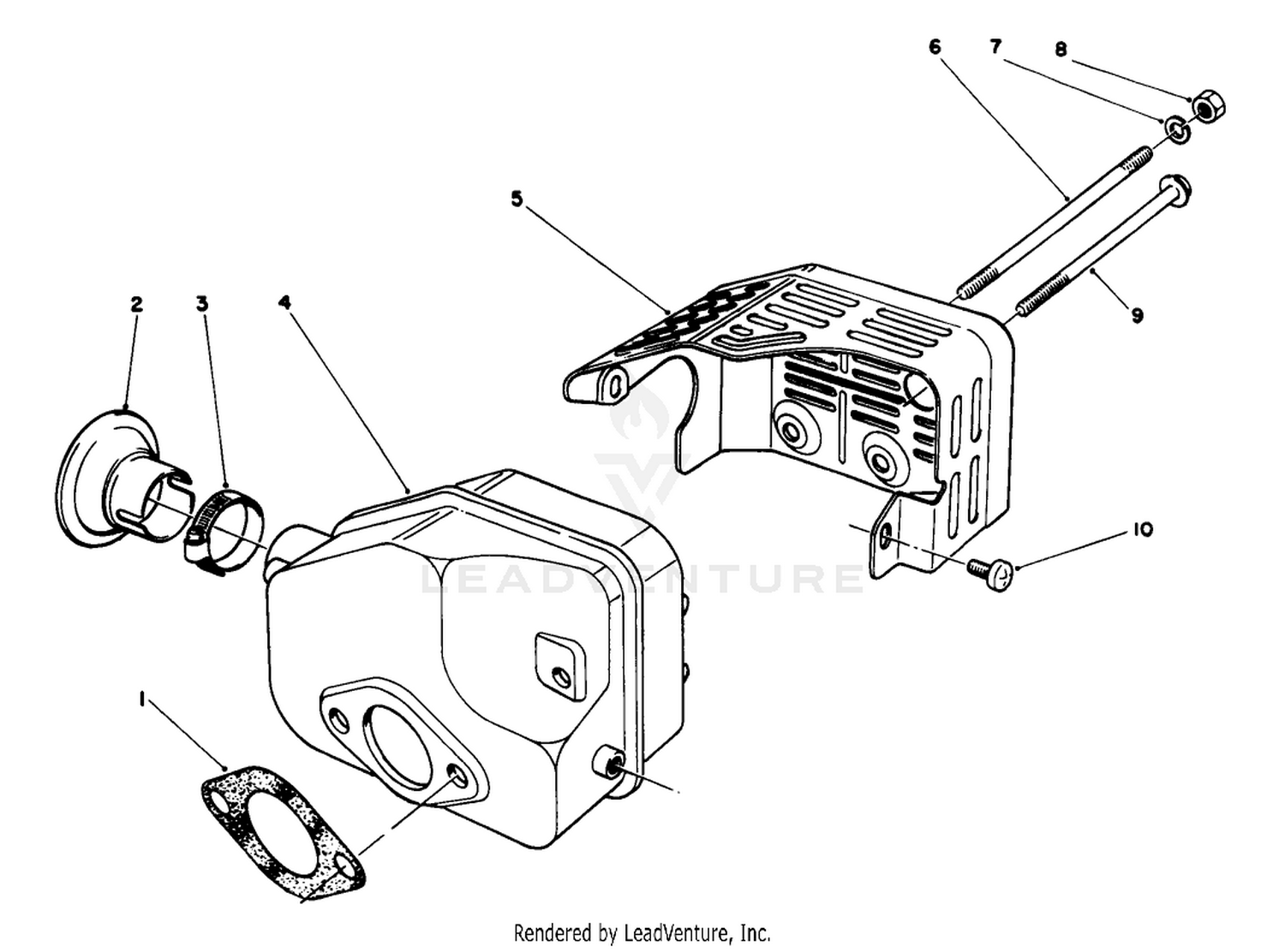 Muffler Assembly (engine Model No. 47pm1-2)(serial No. 2000001-2005000)