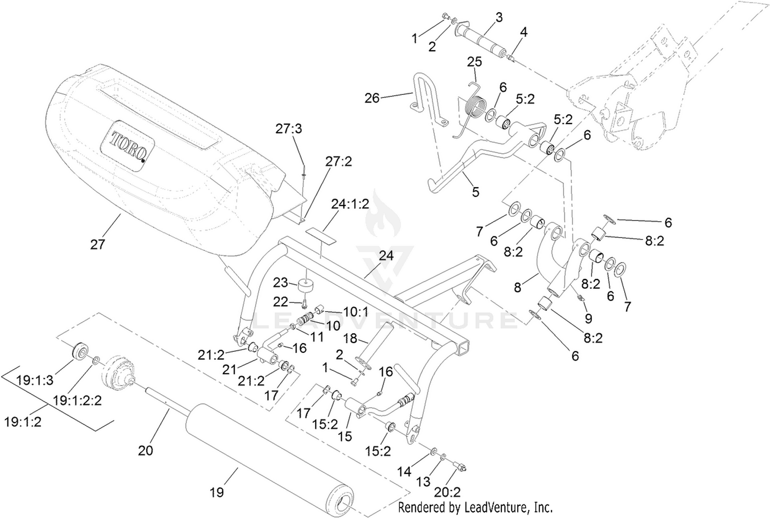 Right Pull Frame Assembly