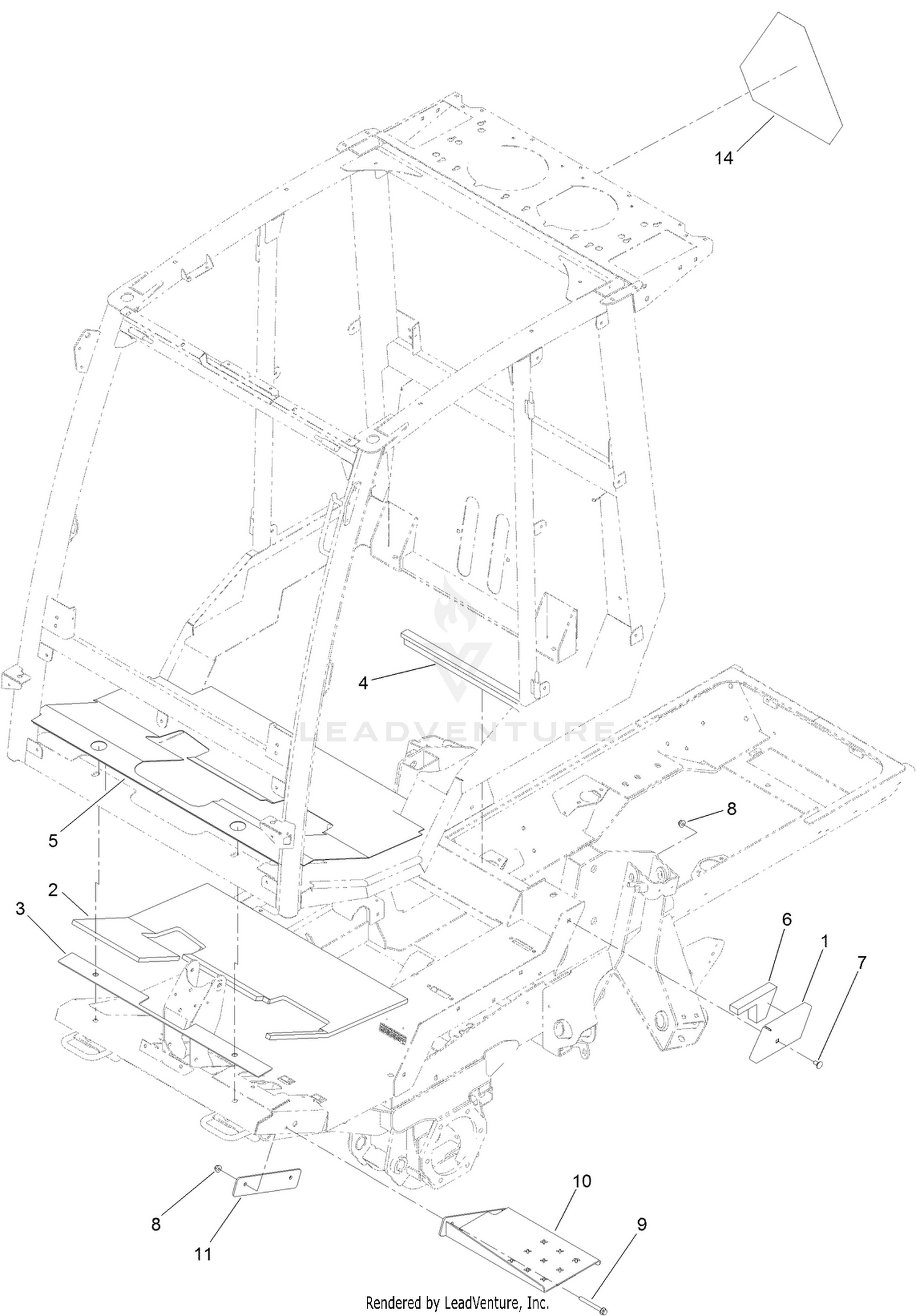 Mount Cover Step and Tread Assembly
