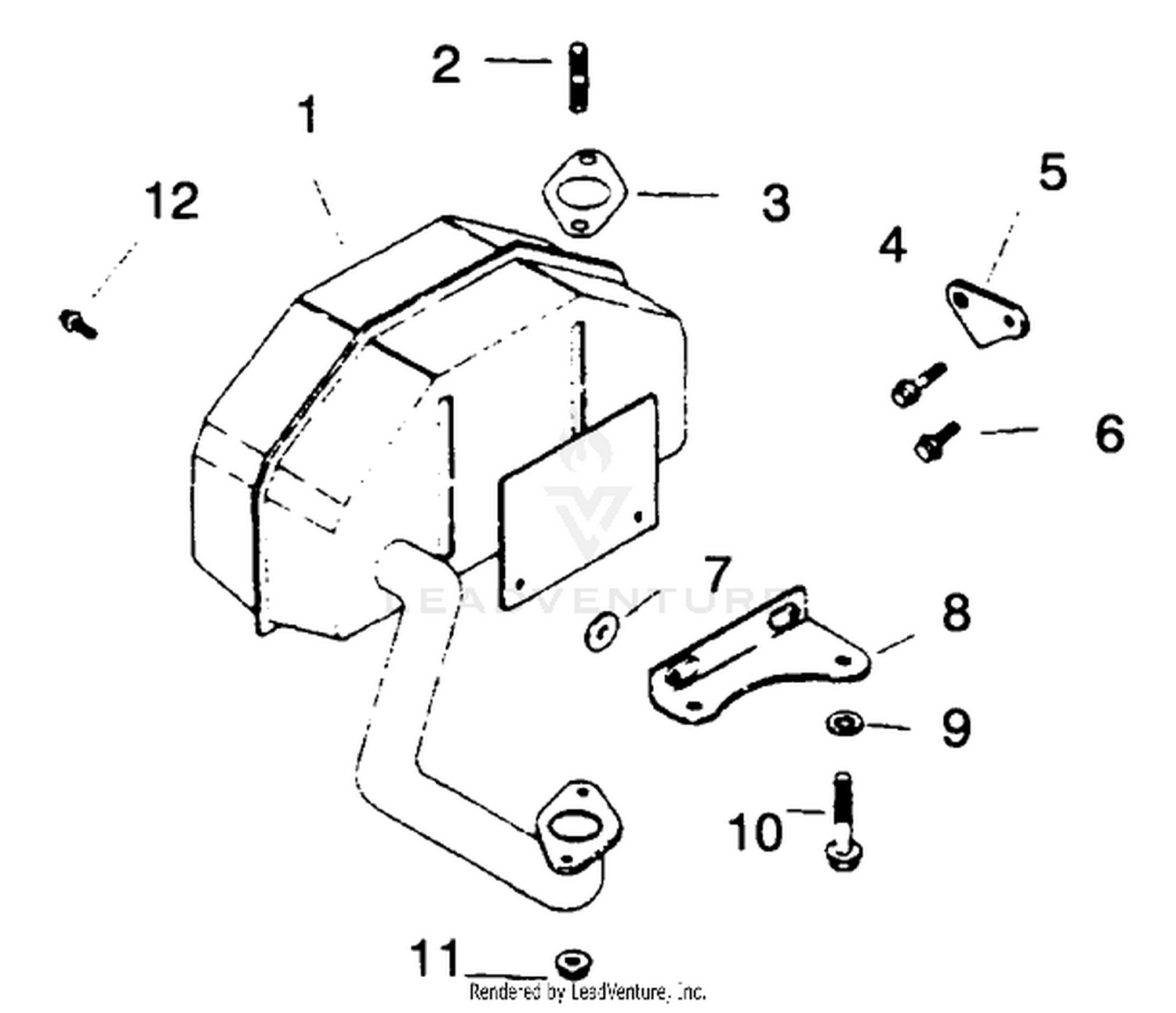 Exhaust Group-Engine Kohler Model No. Cv14 T-1412(continued)