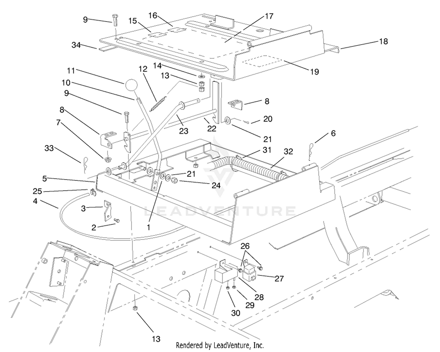 Seat Frame  Throttle Assembly (continued)
