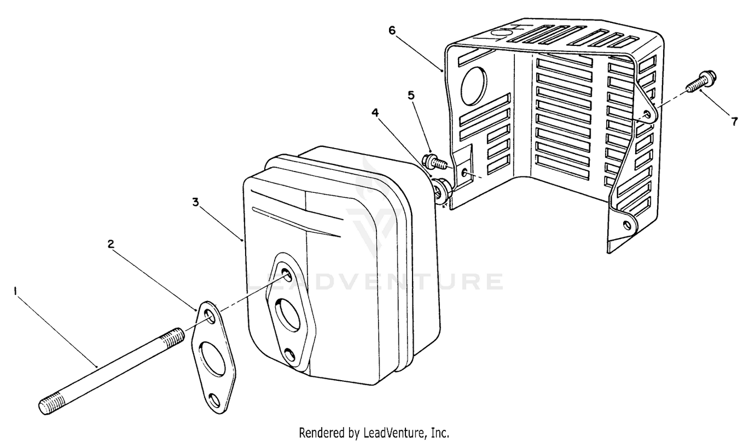 Muffler Assembly (engine Model No. Vml0-3)