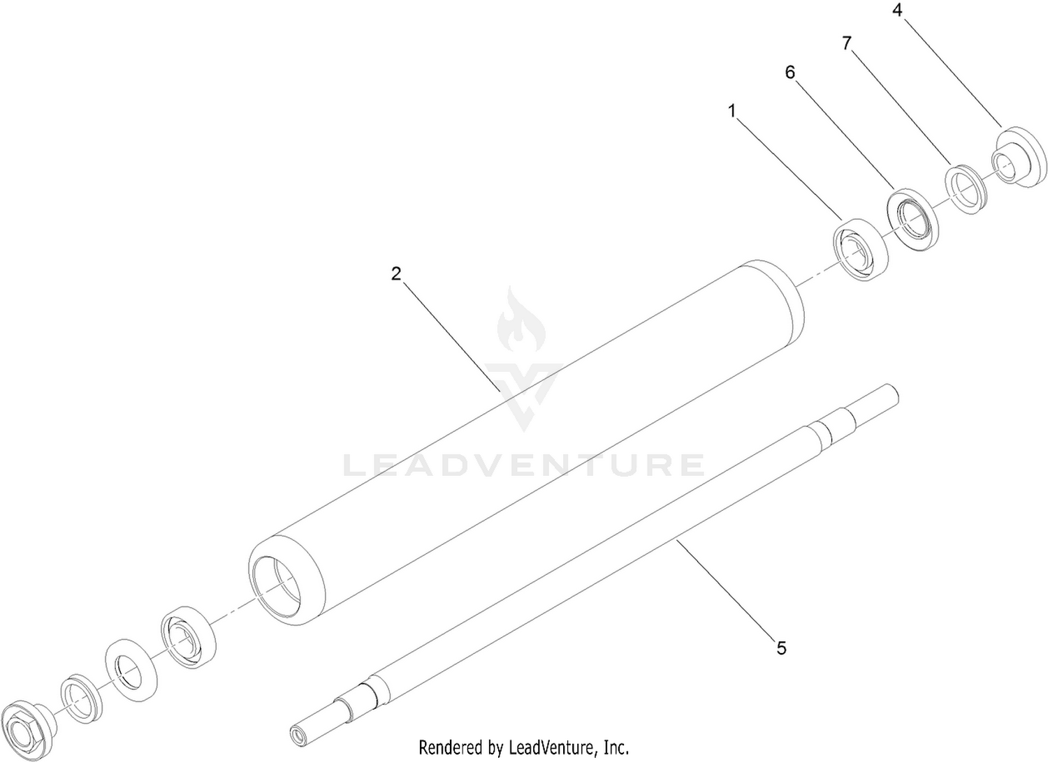 2.5 Inch Diameter Full Roller Assembly No. 120-9611