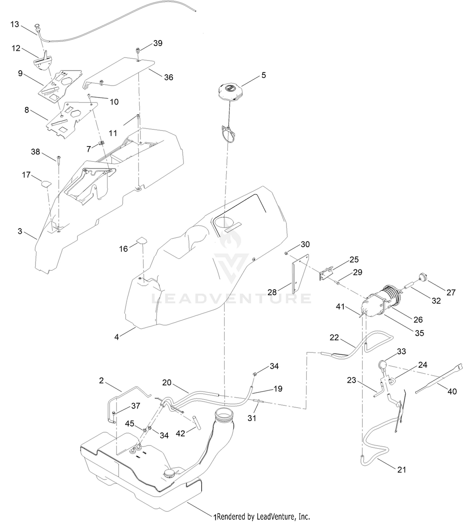 Body Styling and Fuel Tank Assembly