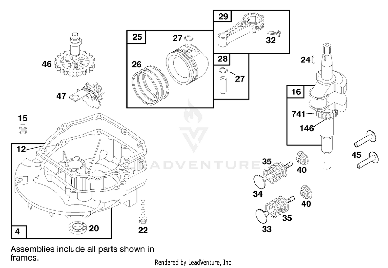 Engine Briggs  Stratton Model 127702-1745-E1 (serial No. 8901374  Up) 2