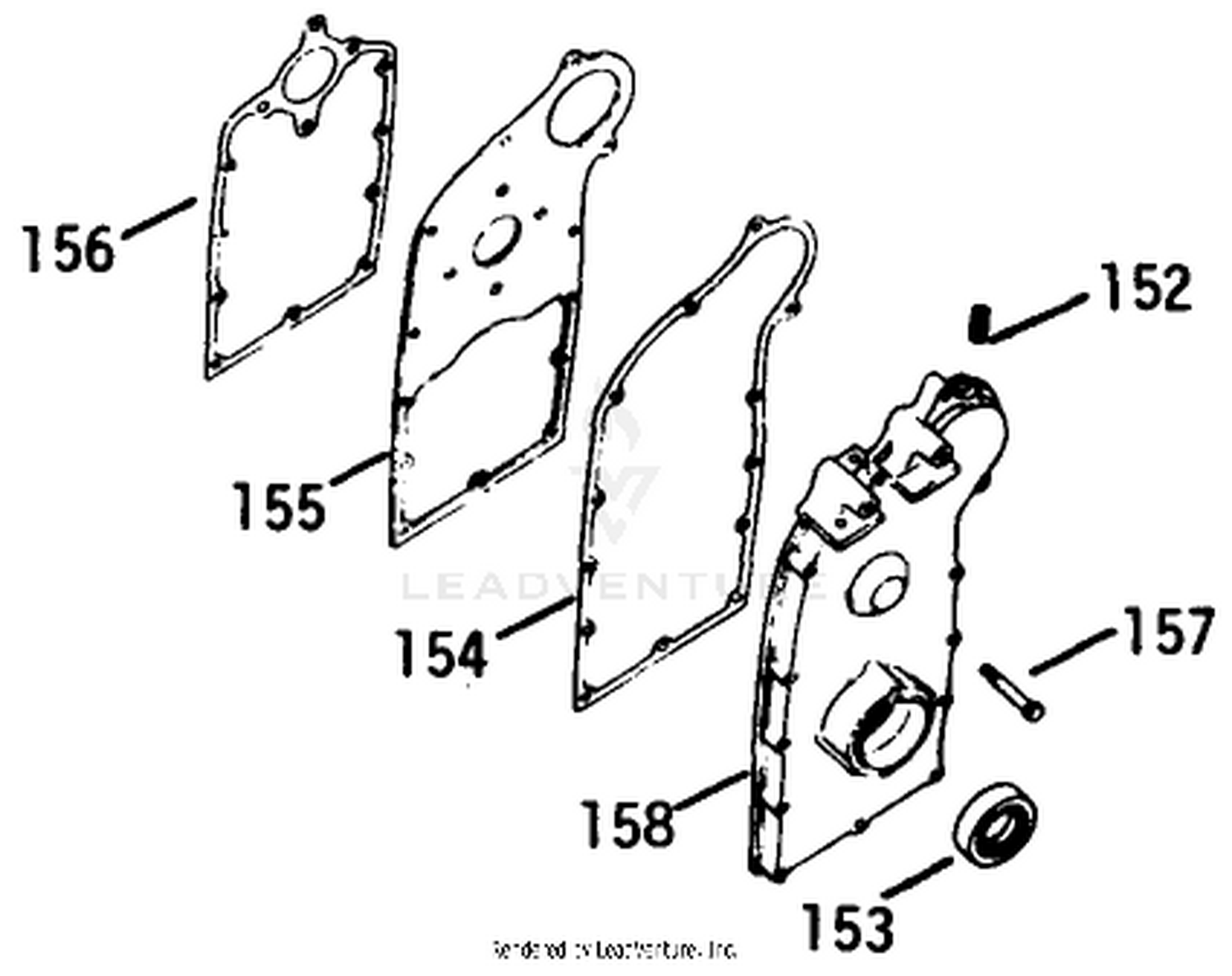Gear Cover-Engine Kohler Model No. K532s-Spec. 53169