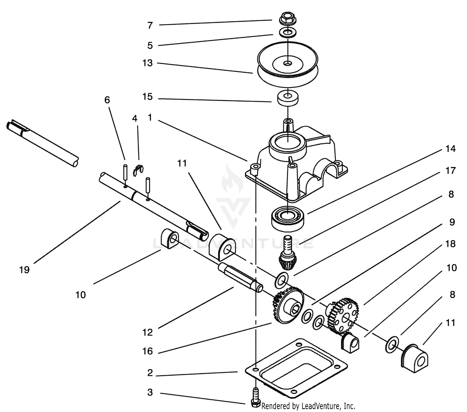 Gear Case Assembly No. 104-7593
