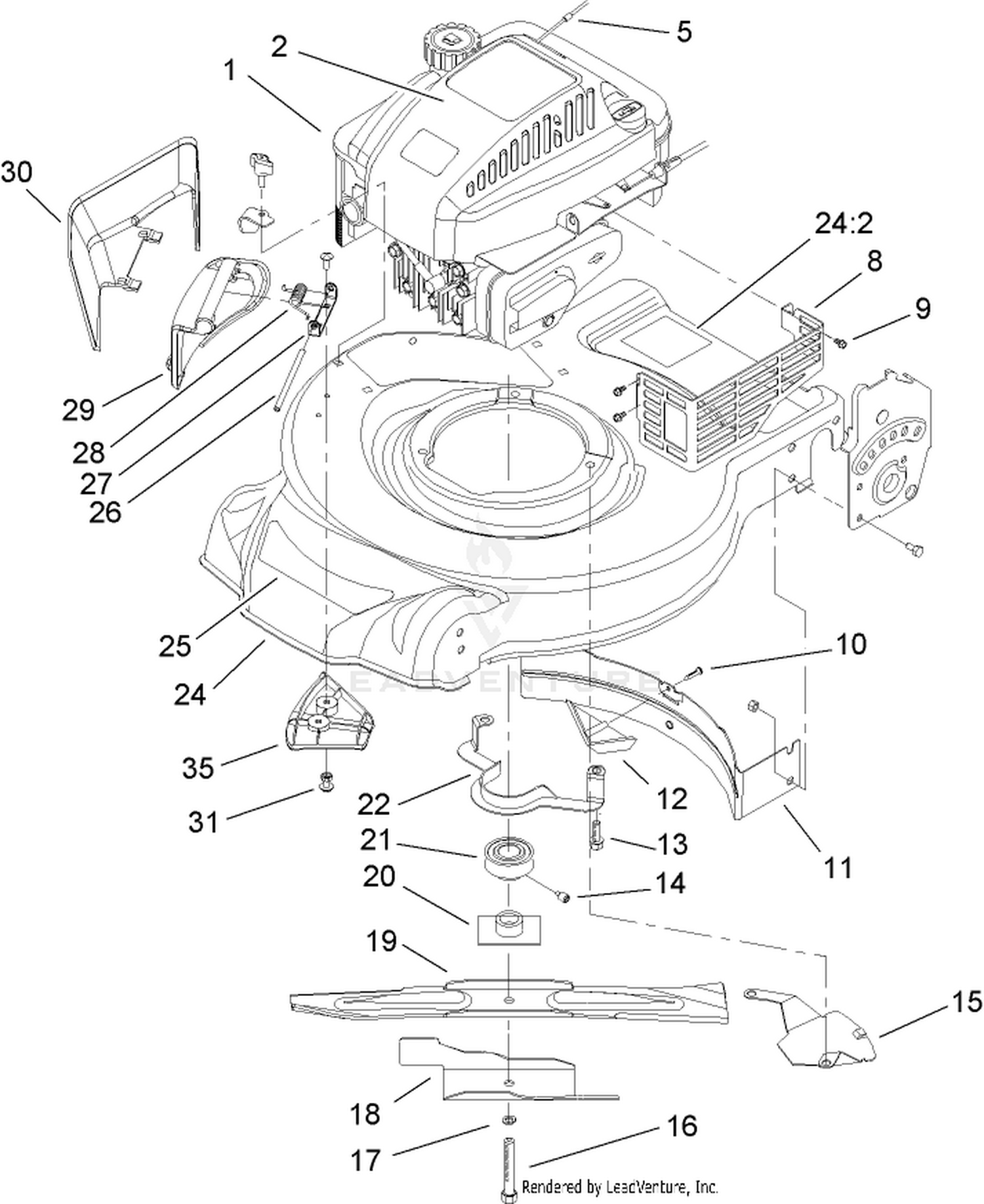 Engine and Blade Assembly
