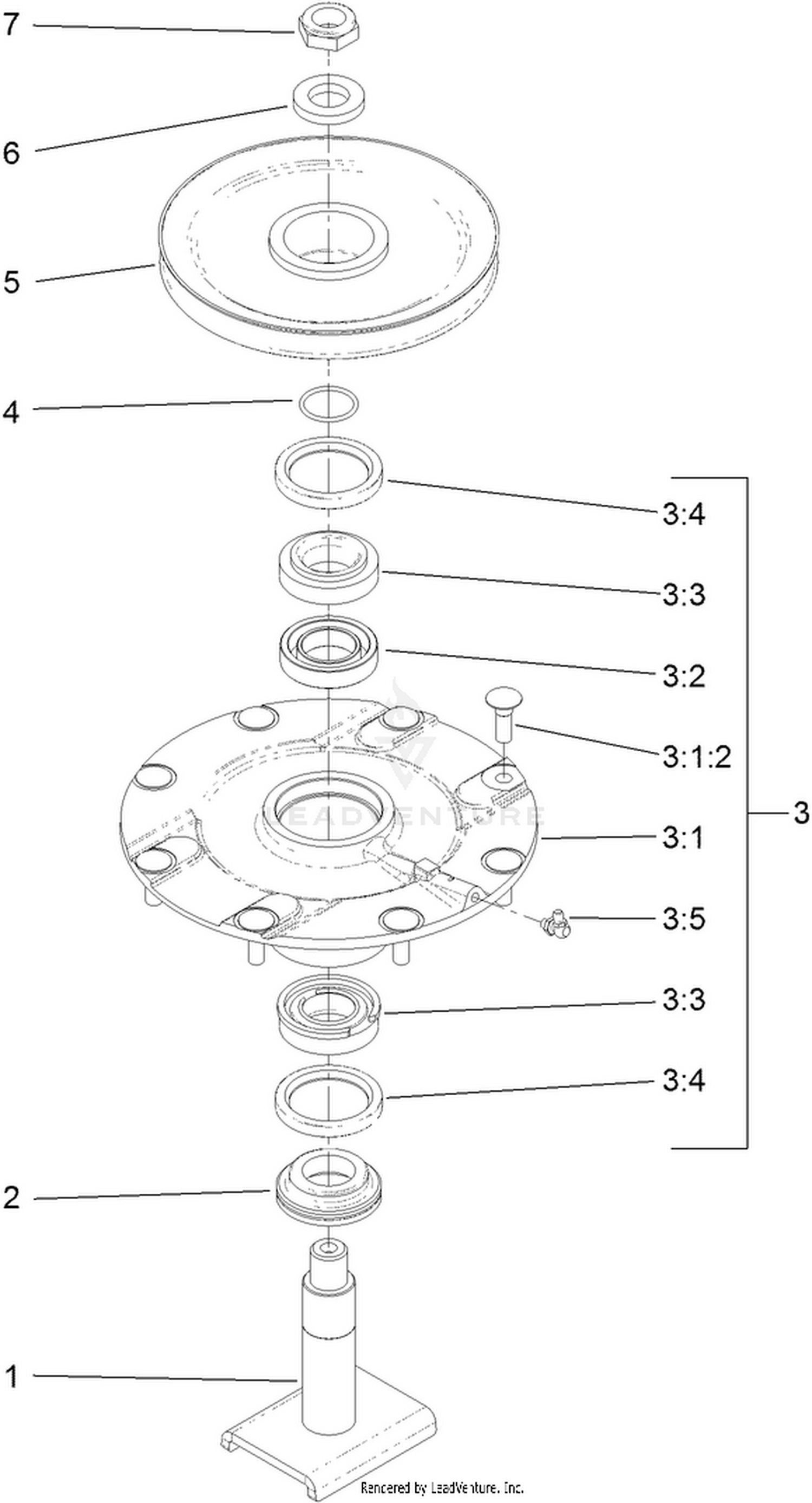 High Driven Spindle Assembly No. 119-4549