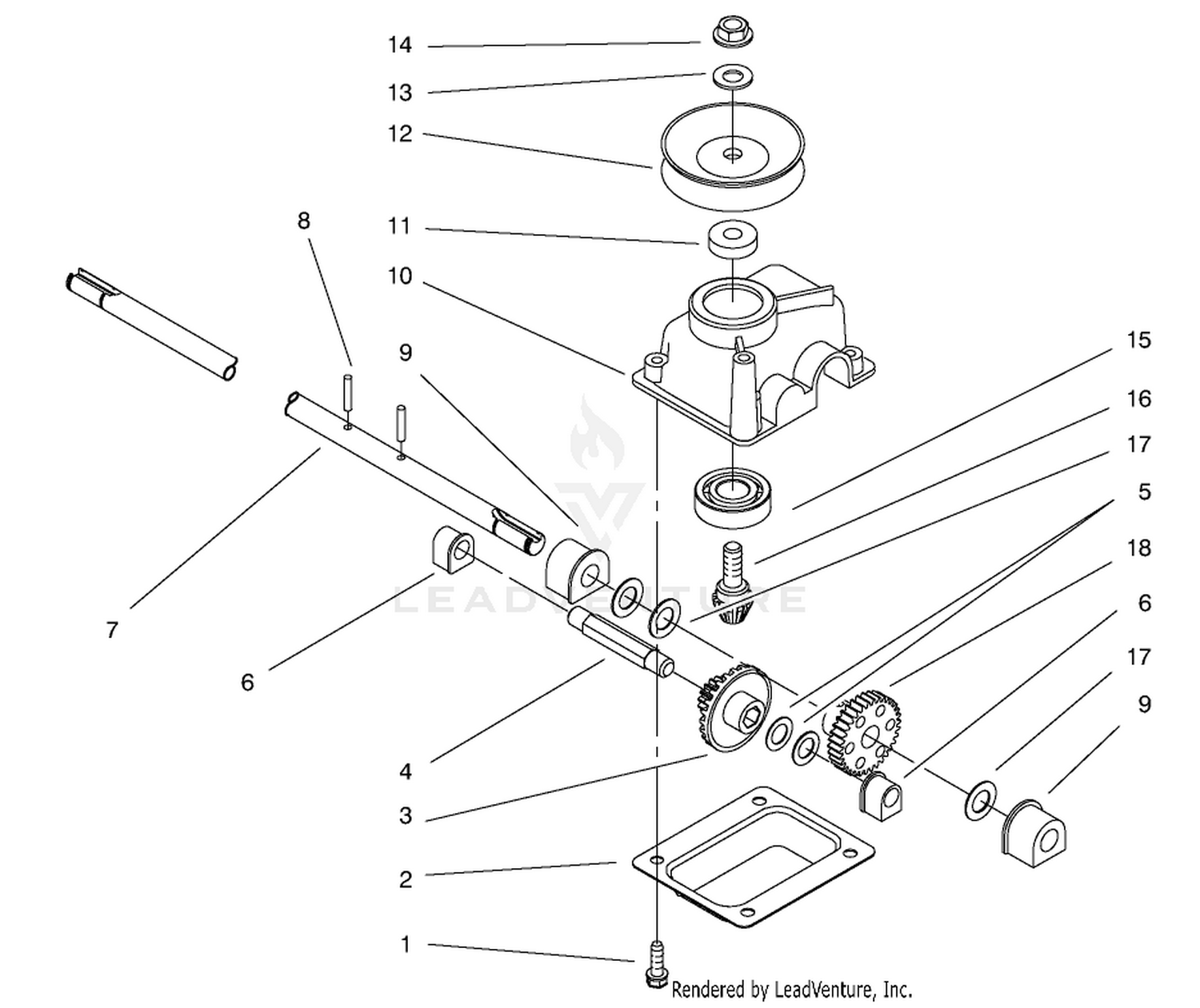 Gear Case Assembly #71-9600