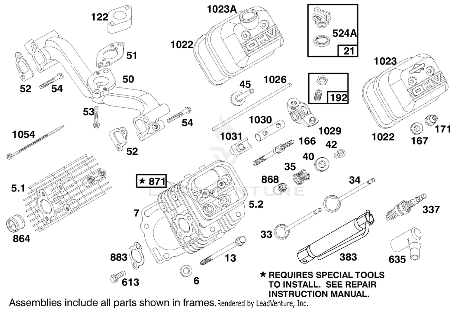 Engine Briggs  Stratton Model 303447-0480-01 2