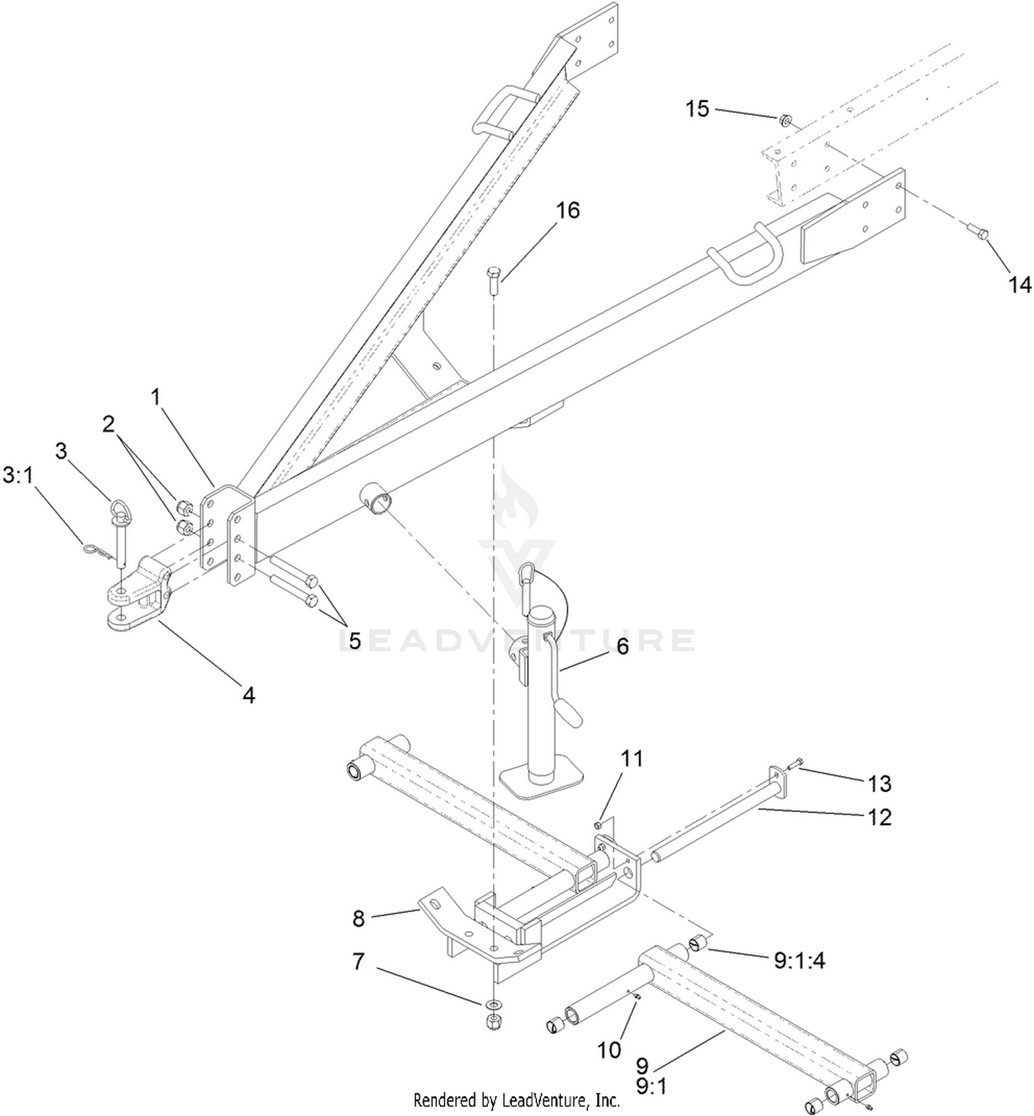 No. 2 and 3 Lift Arm Assembly