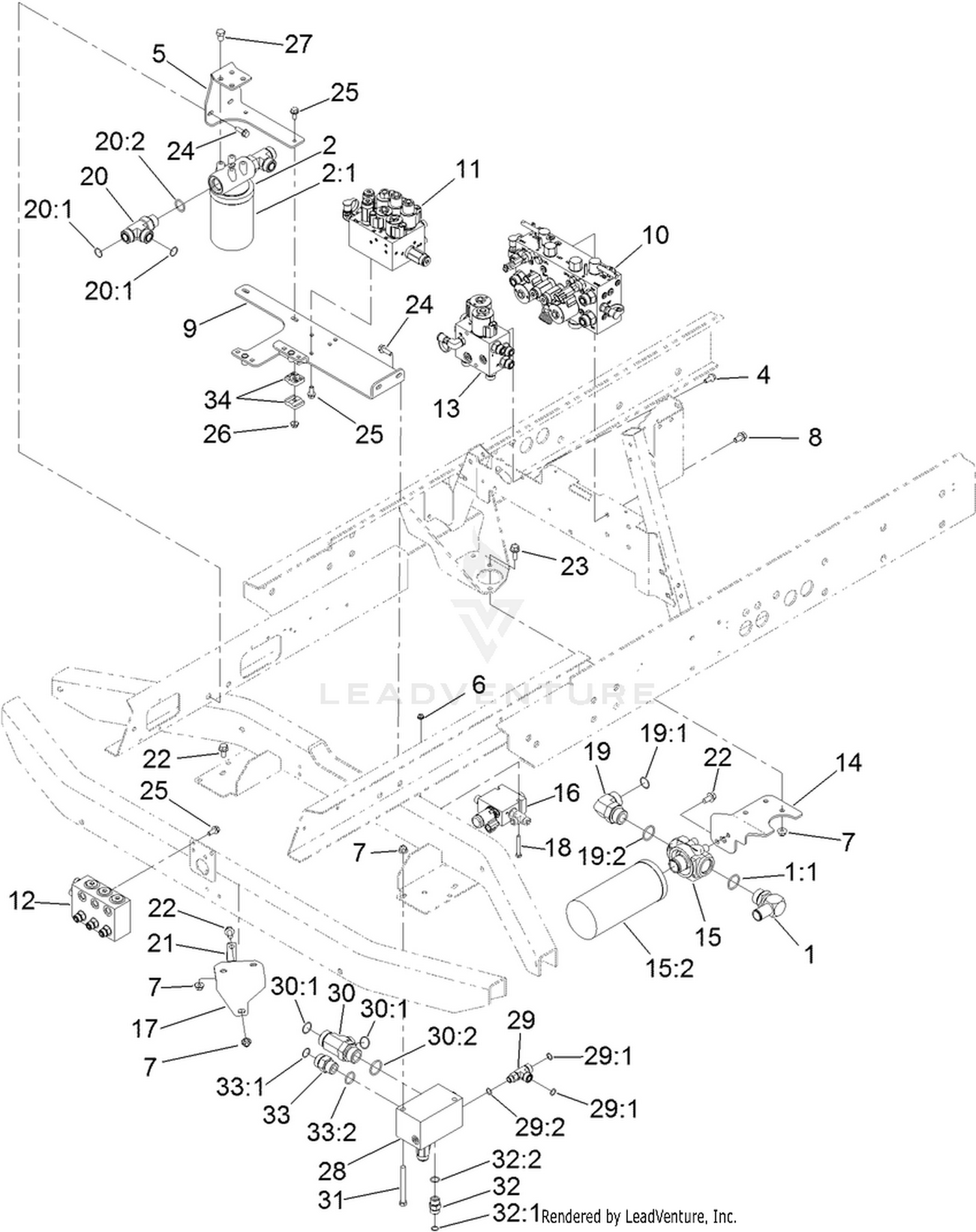 Hydraulic System Components Assembly