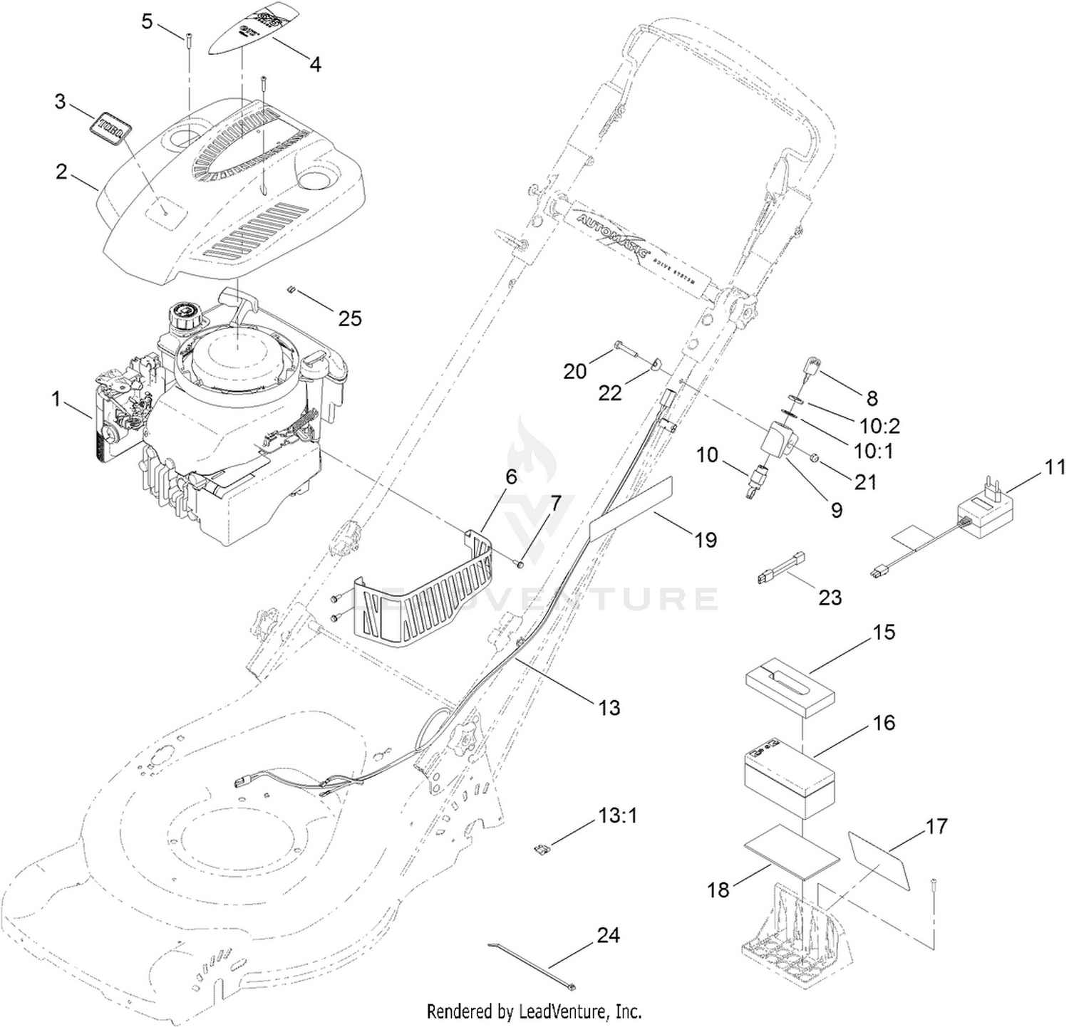 Engine and Electrial Assembly