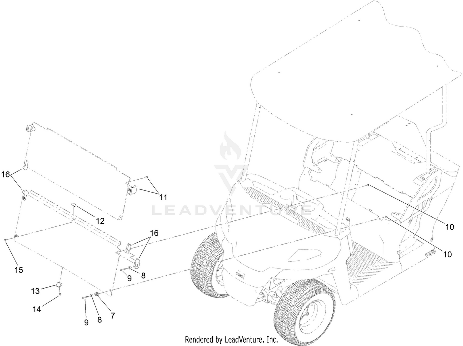 Folding Windshield Kit Assembly