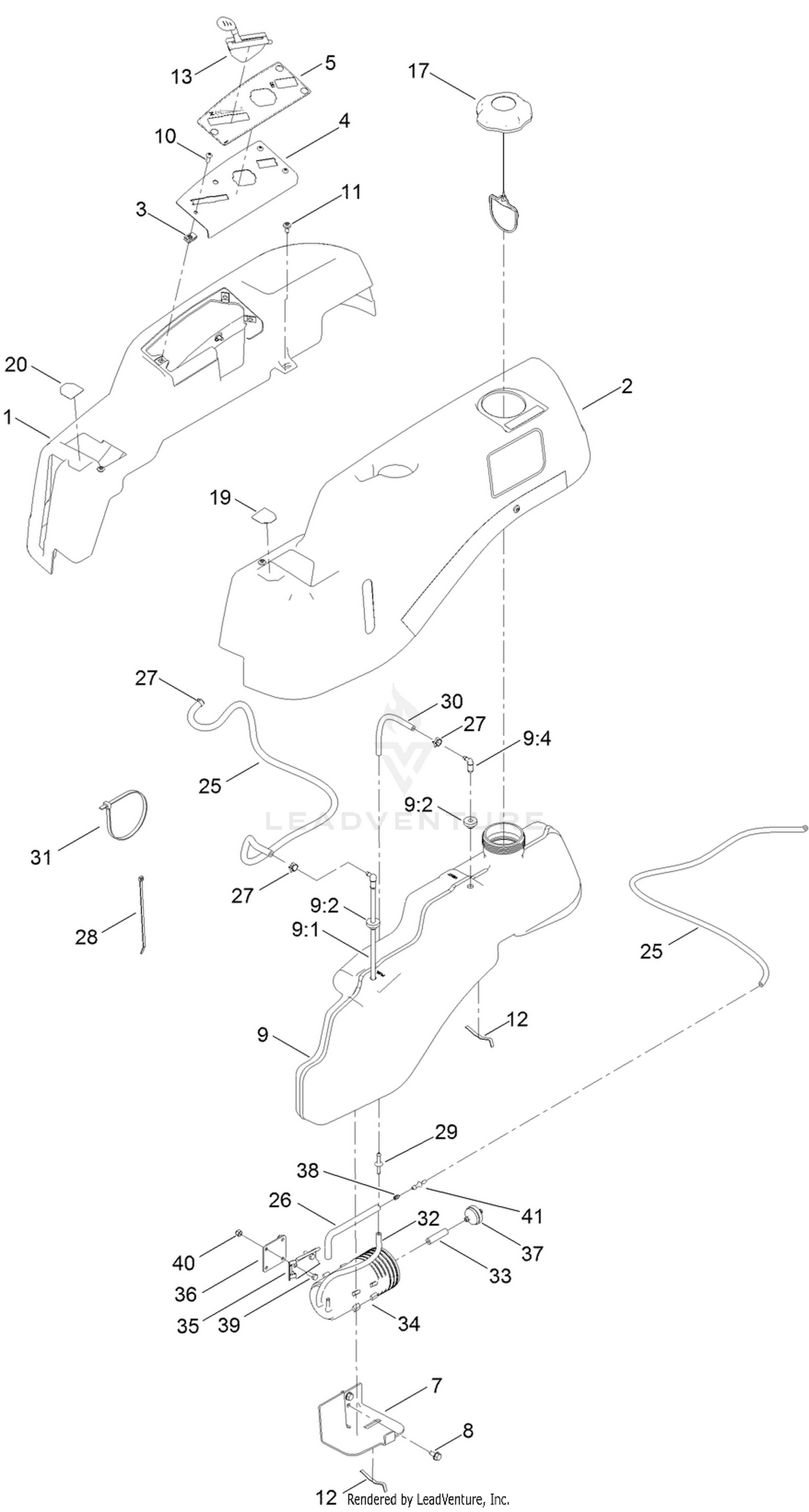 Body Styling and Fuel Tank Assembly