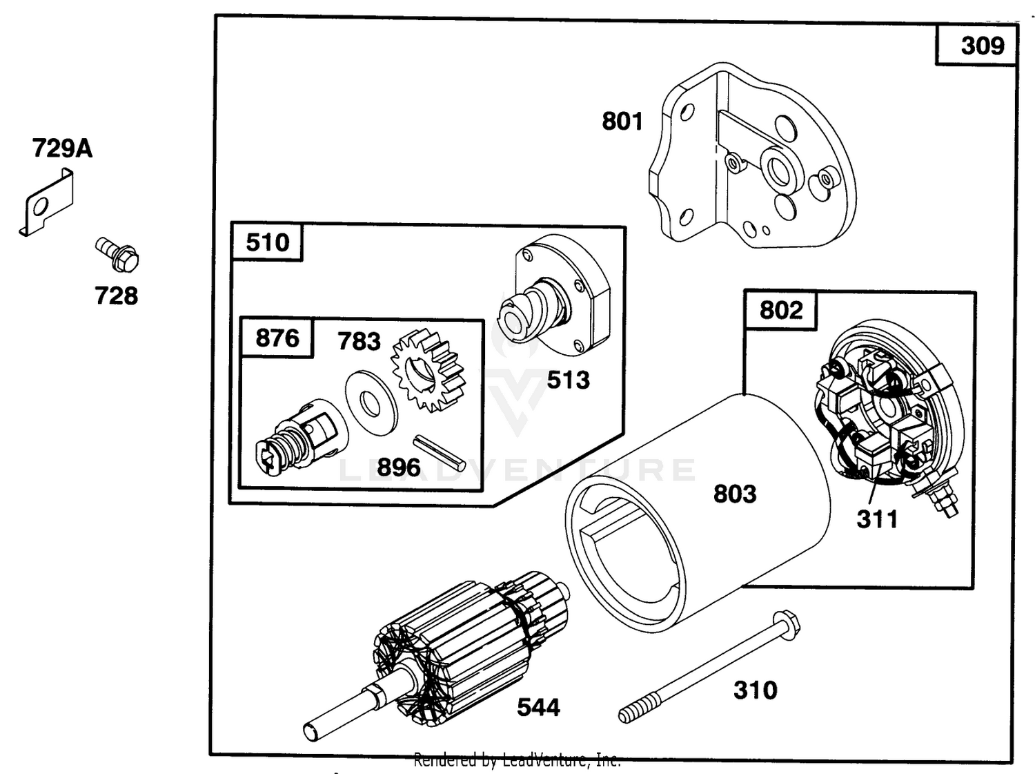 Engine Briggs  Stratton Model 283707-0156-01 7