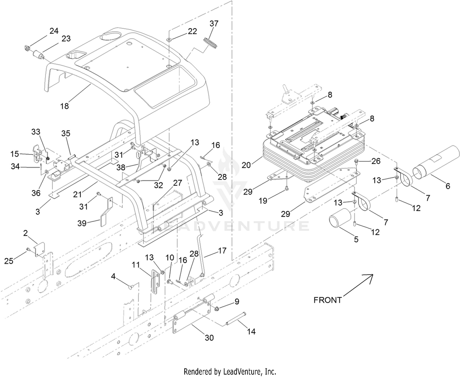 Seat Base and Suspension Assembly