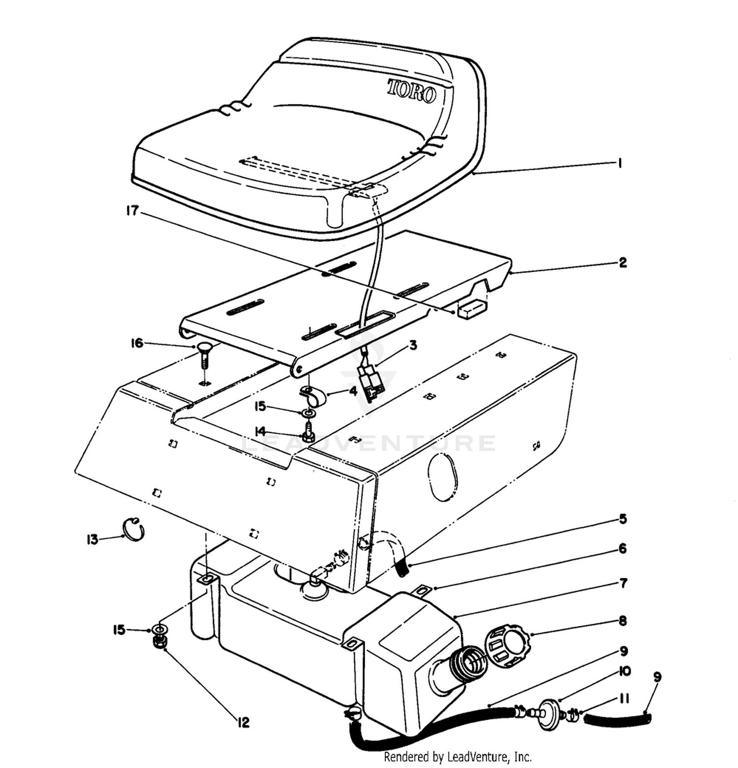 Seat  Gas Tank Assembly