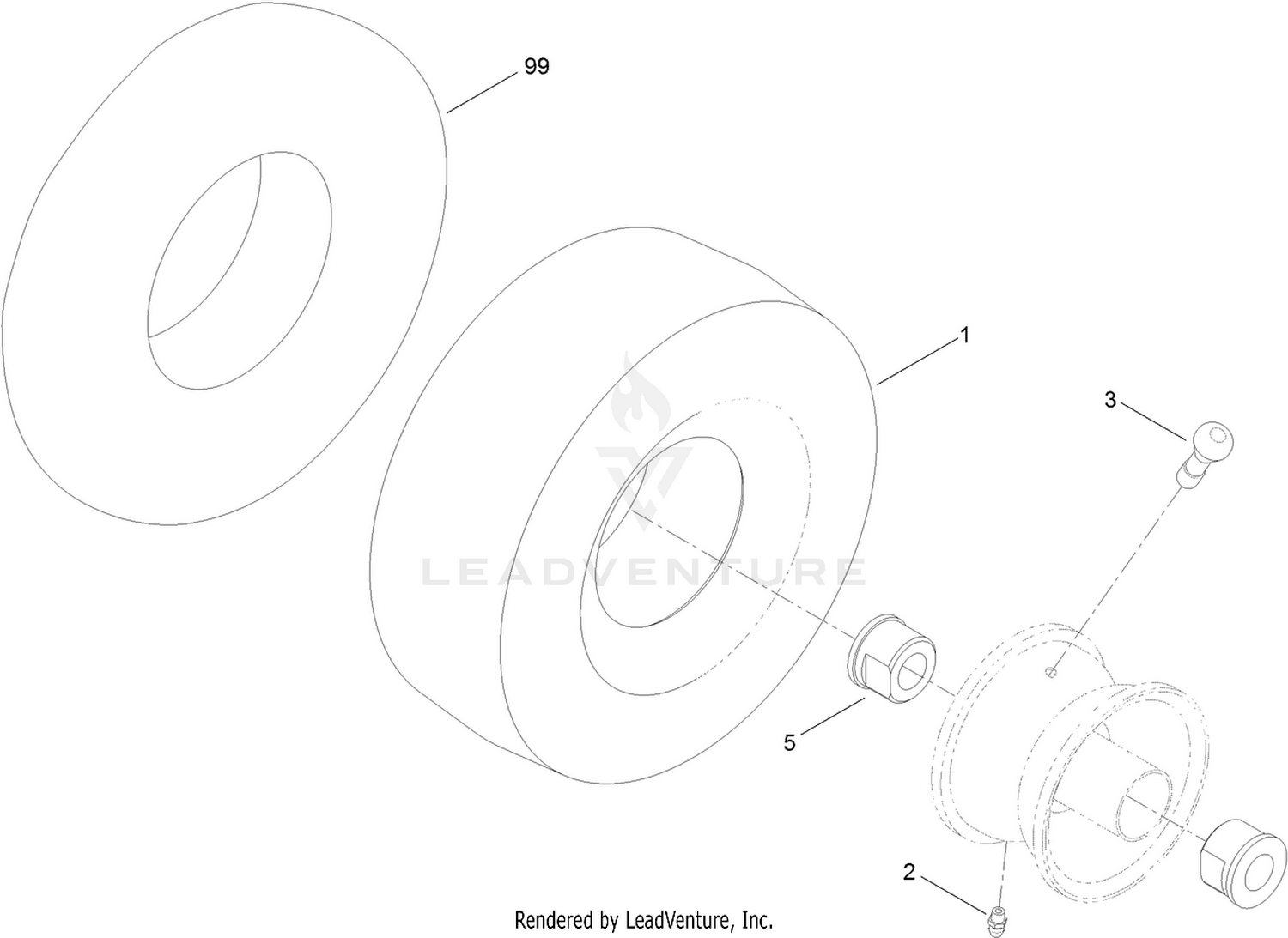 Caster Wheel Assembly No. 120-5515