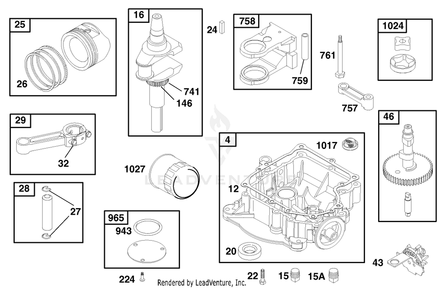 Engine Briggs  Stratton Model 28q777-0690-E1 3