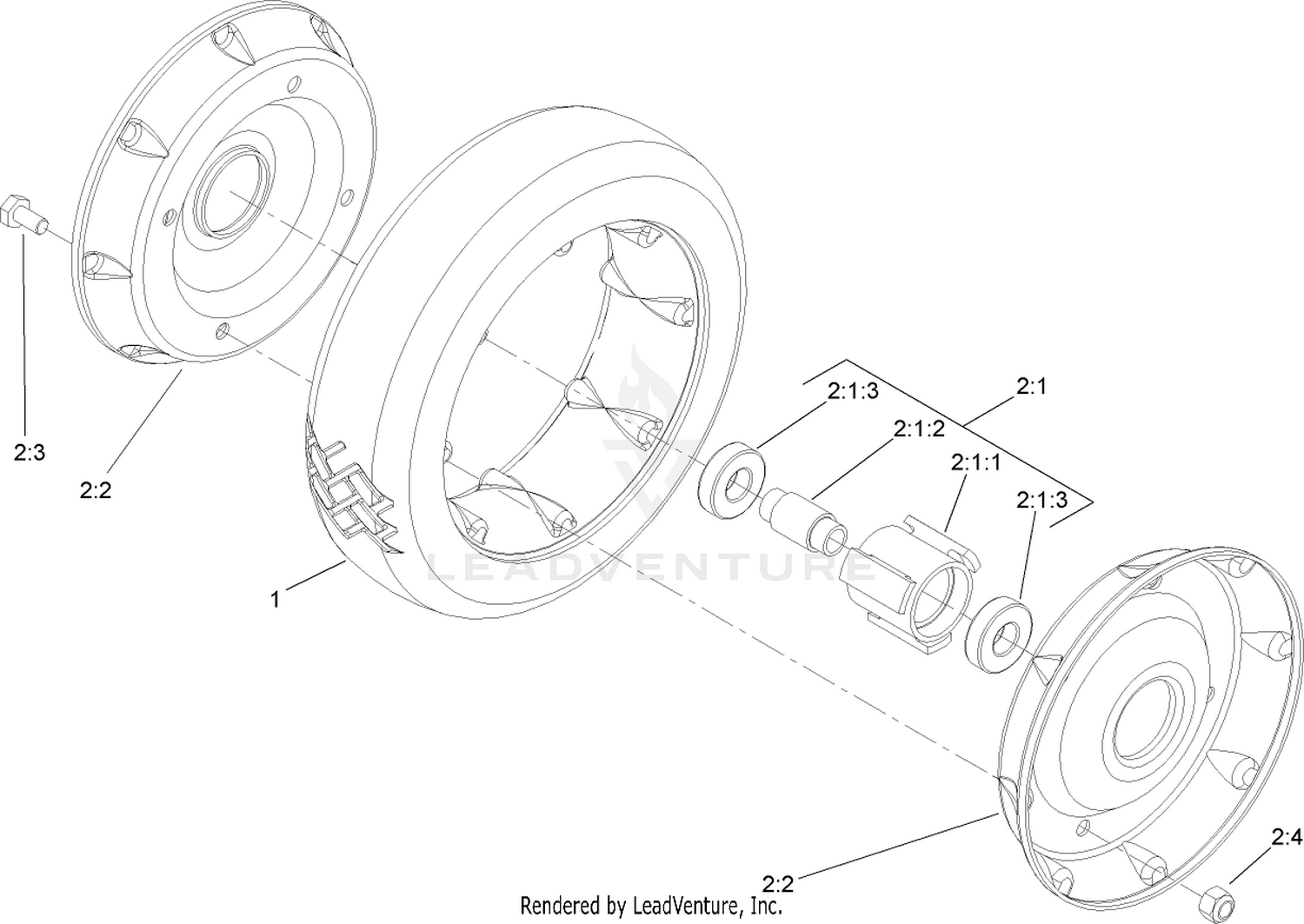 Front Wheel and Tire Assembly No. 100-2870