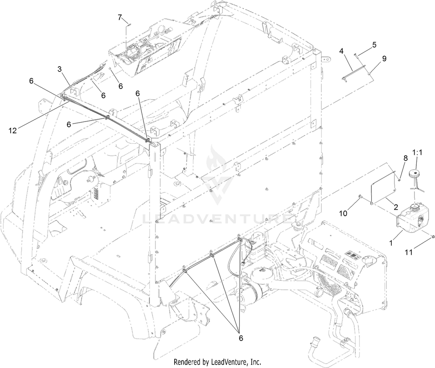 Heavy Duty Workman  Windshield Washer Fluid Assembly No. 130-5615