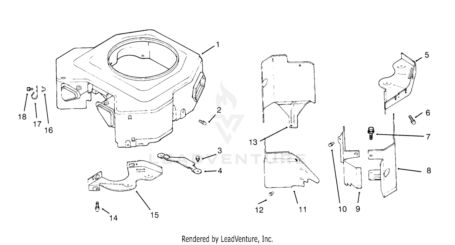 Blower Housing  Baffles (kohler Engine Cv16s-Ps61514)