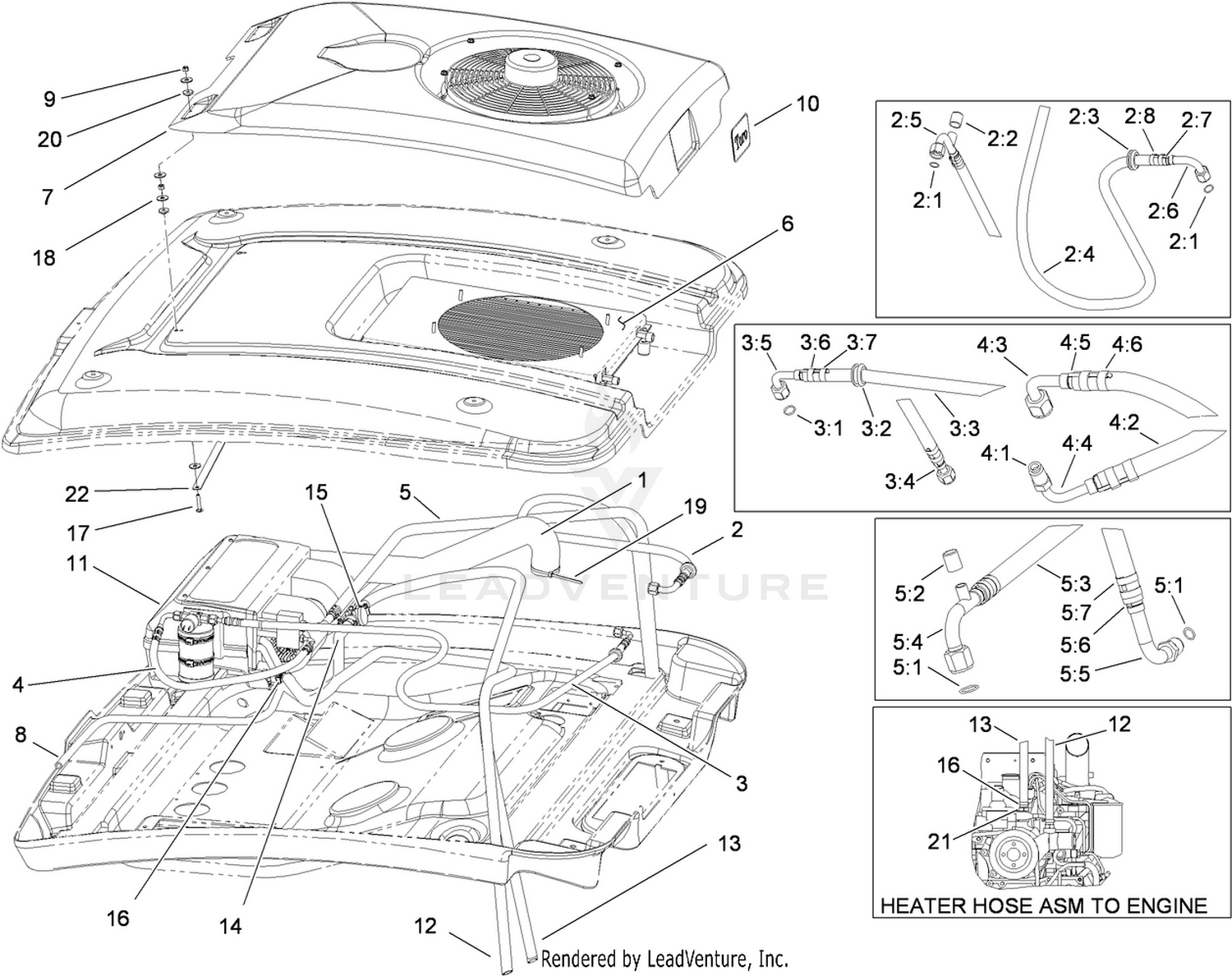 Roof and Hose  Cab Assembly