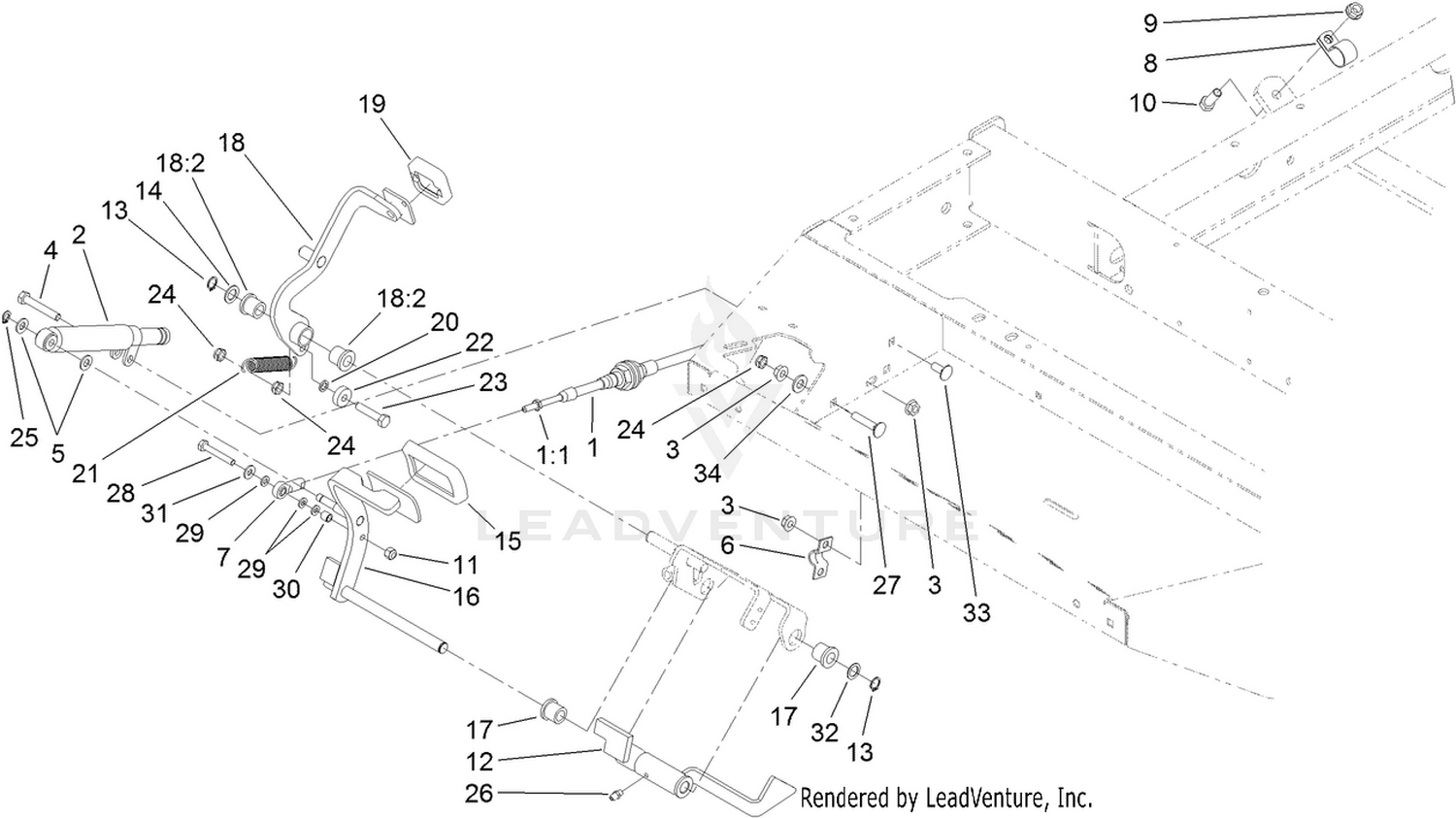 Traction Pedal Assembly