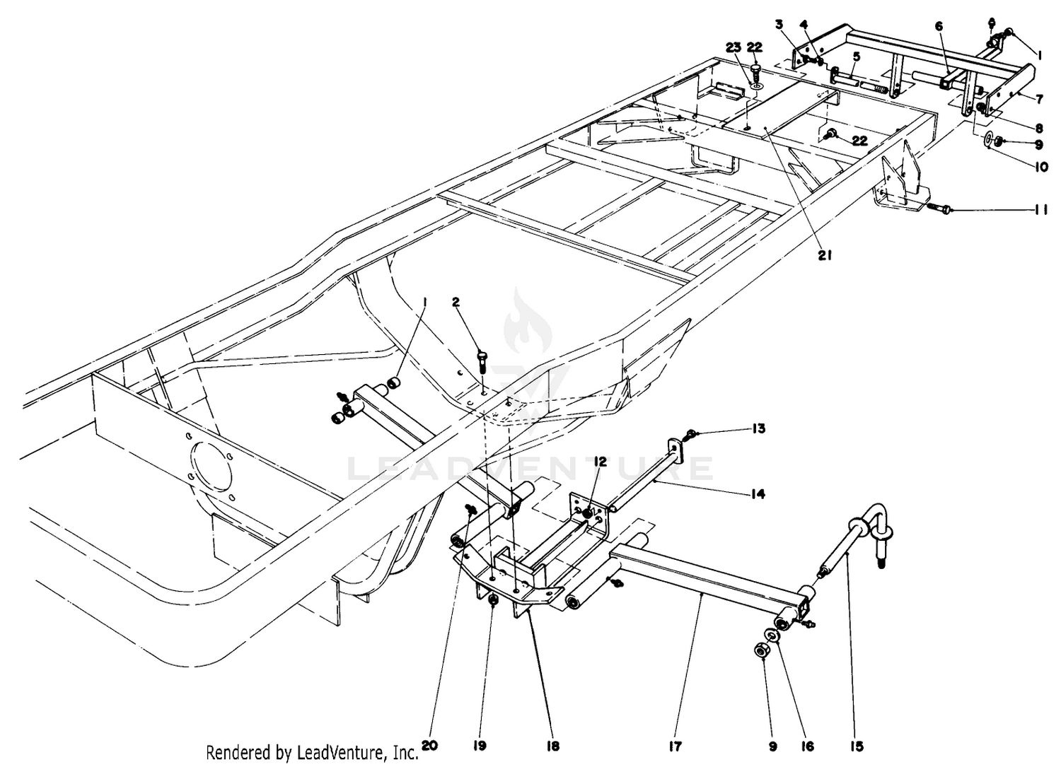 Drawbar Assembly No. 1, 2 And 3 Position