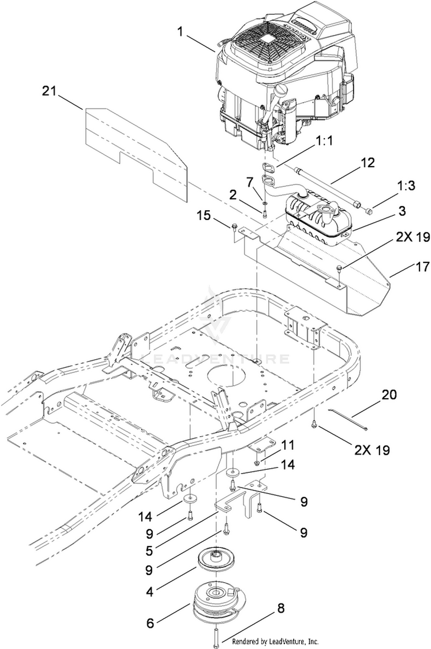Engine and Blade Assembly