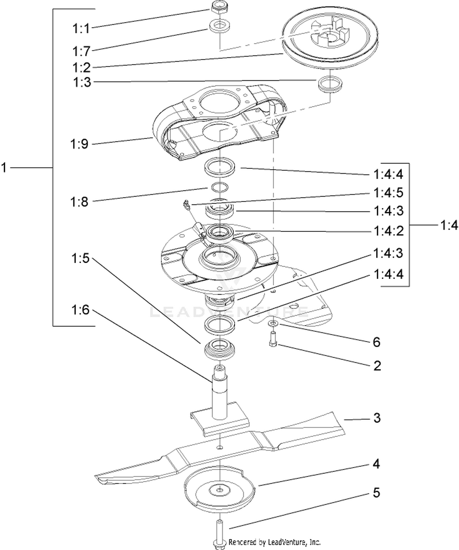 Front Deck Spindle Installation Assembly