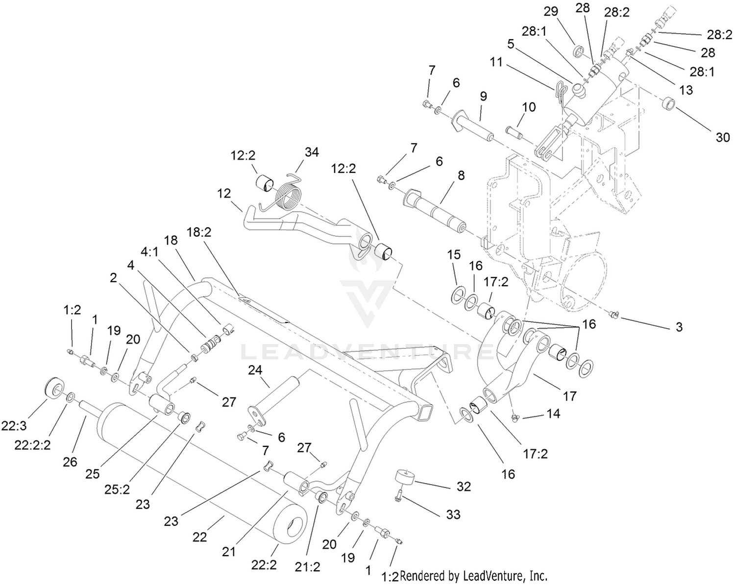 Right Hand Pull Frame Assembly