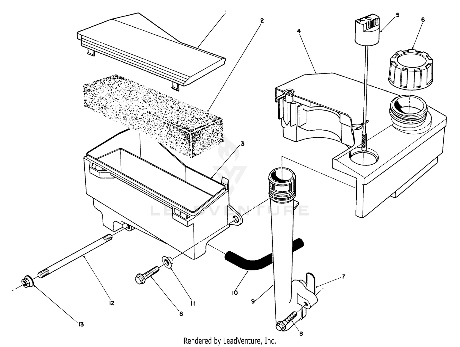 Air Cleaner  Fuel Tank Assembly (model No. Vmk9-2)