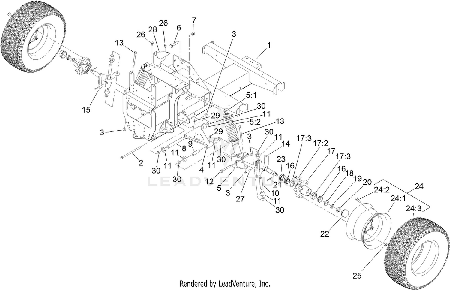 Front Frame and Suspension Assembly