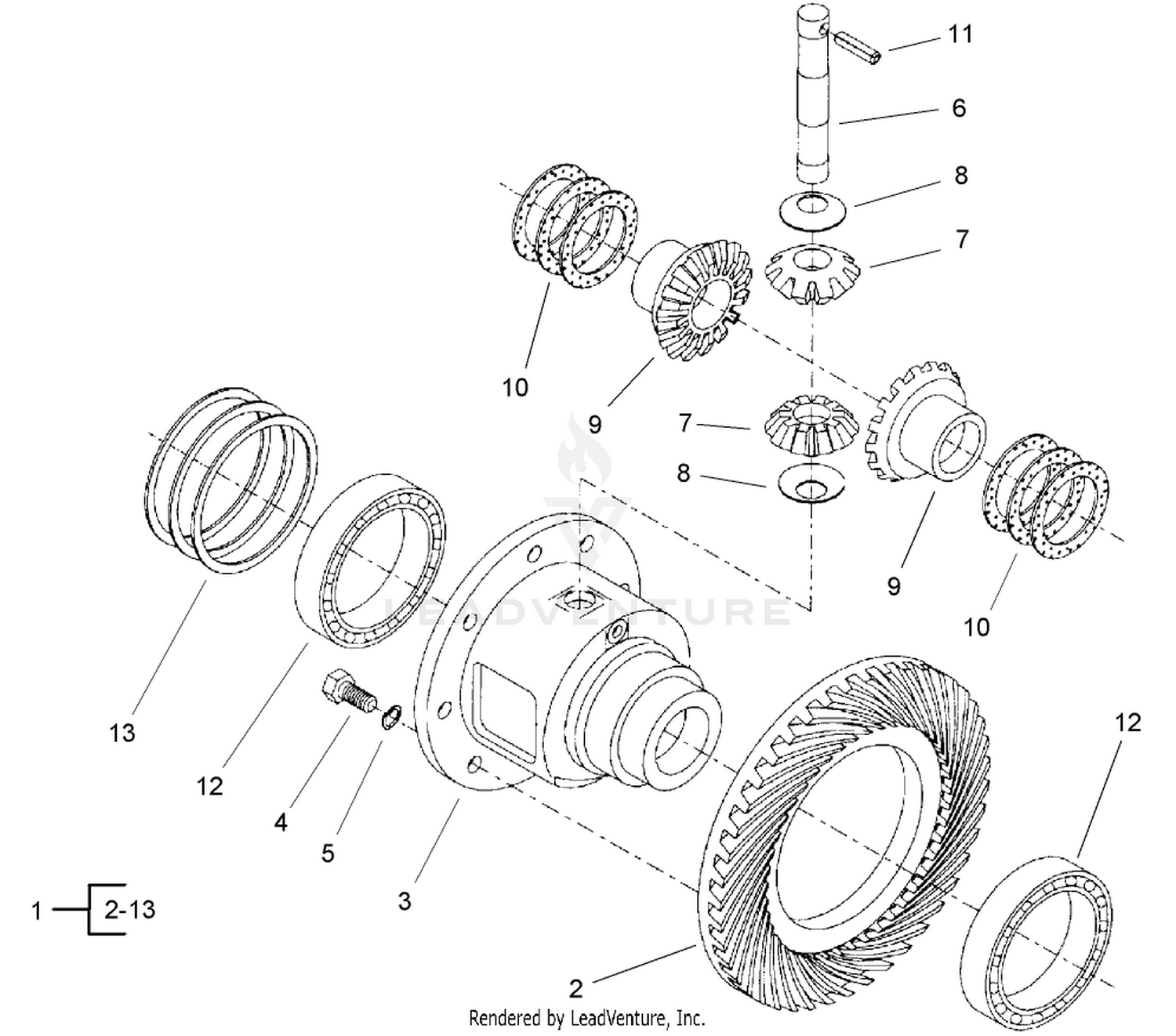 Differential Assembly  Rear Axle Assembly No. 106-1120