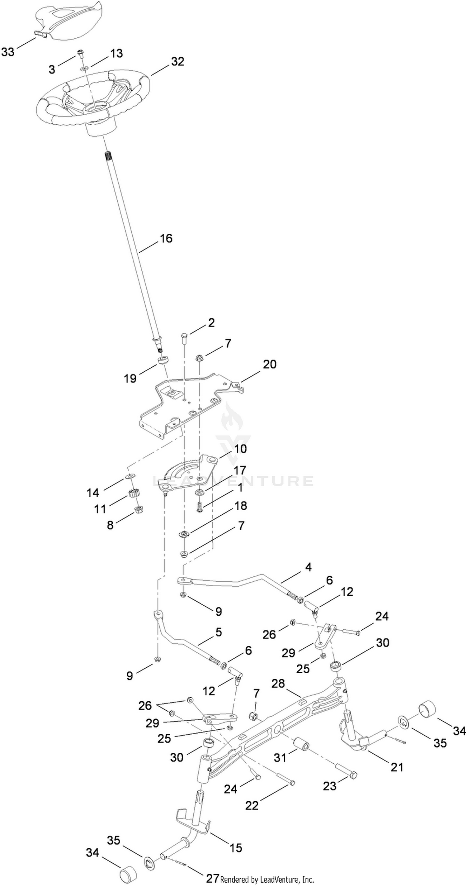 Steering and Front Axle Assembly