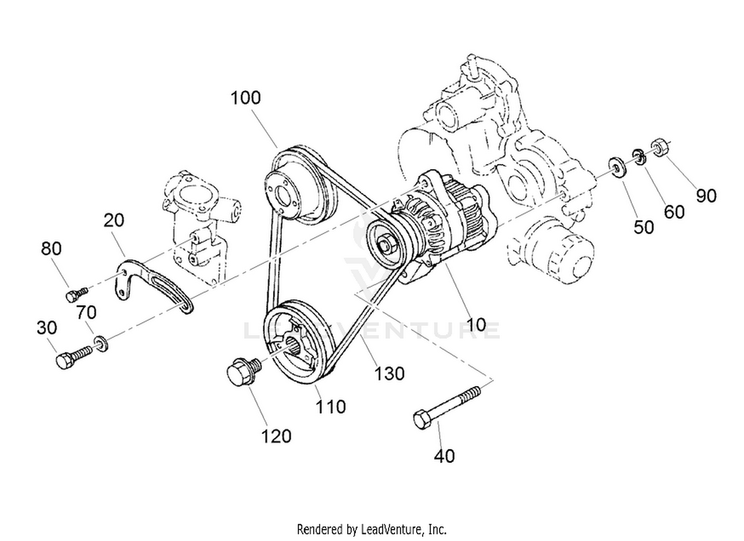 Alternator and Pulley Assembly