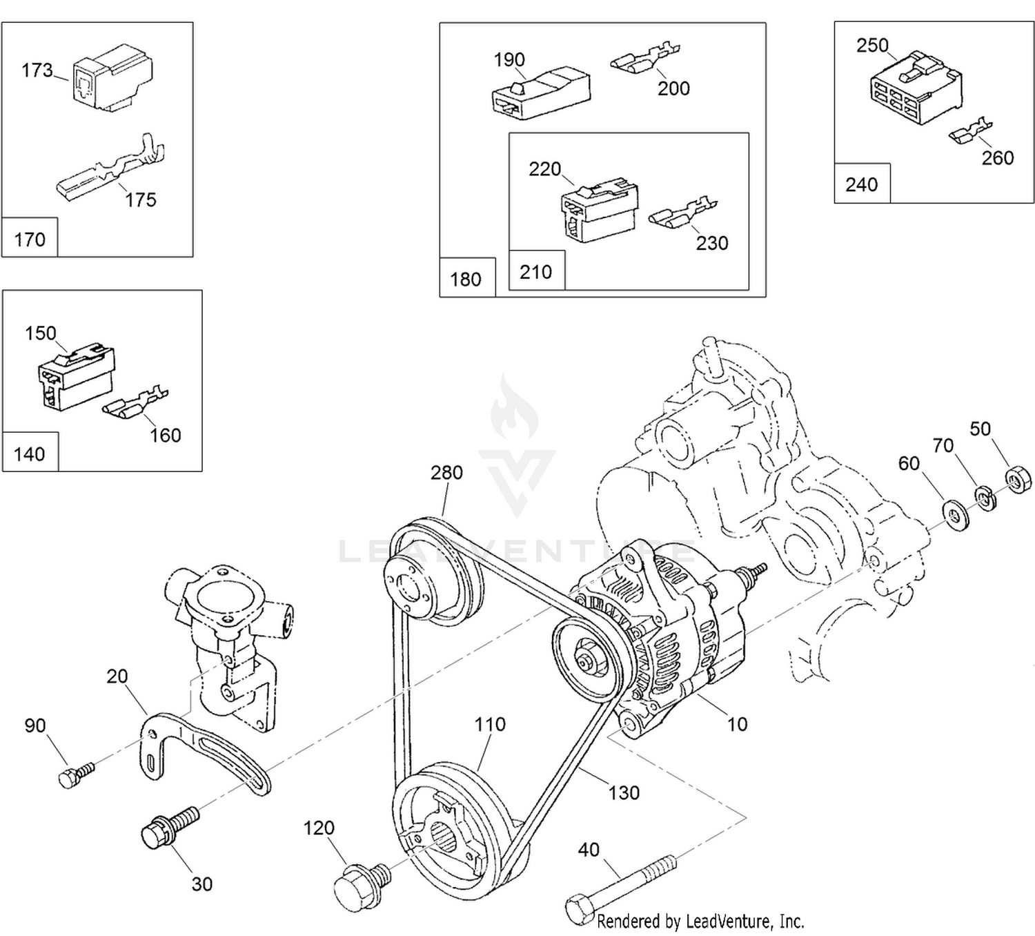 Alternator and Pulley Assembly