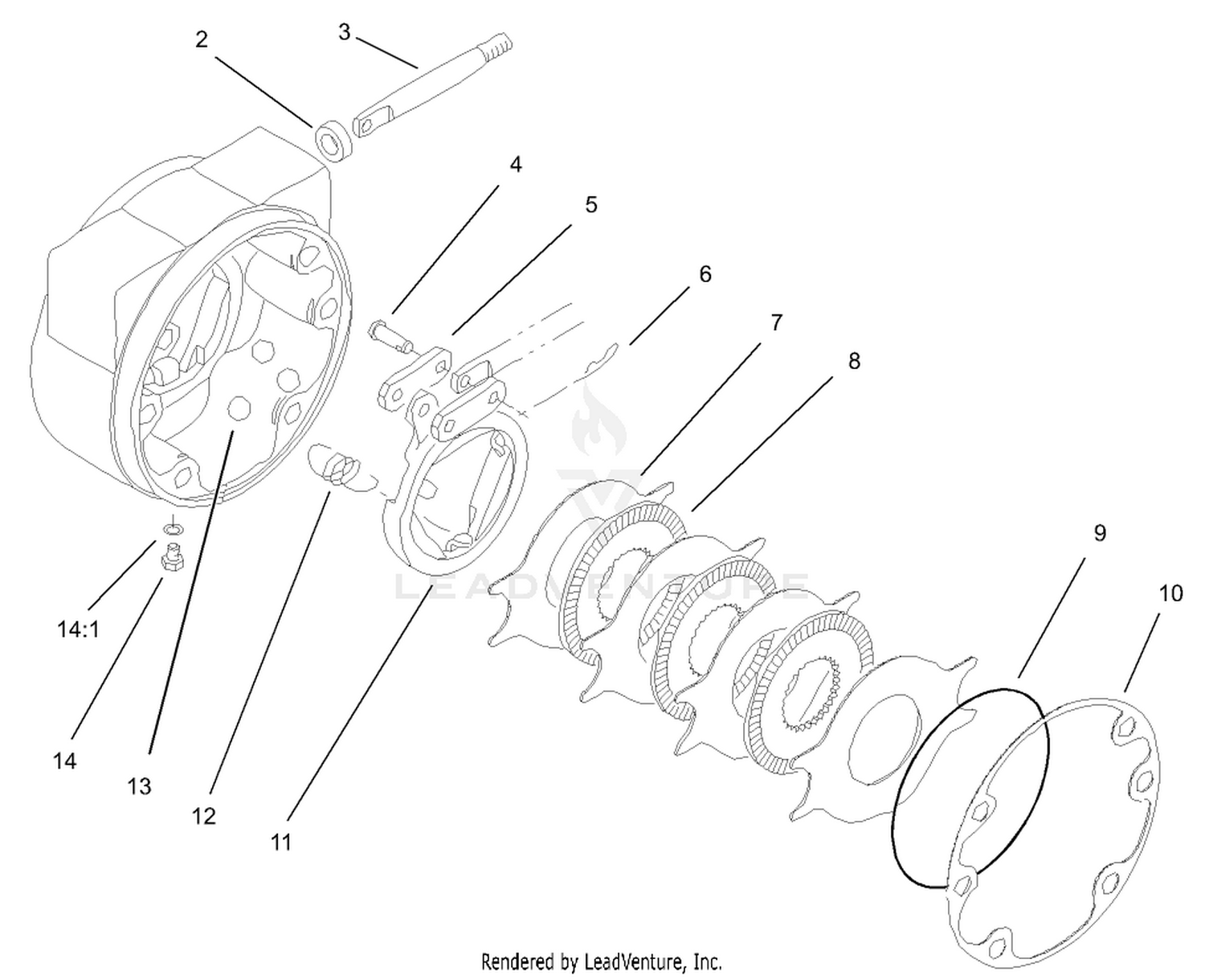 Right Hand Brake Assembly No. 100-3070-03