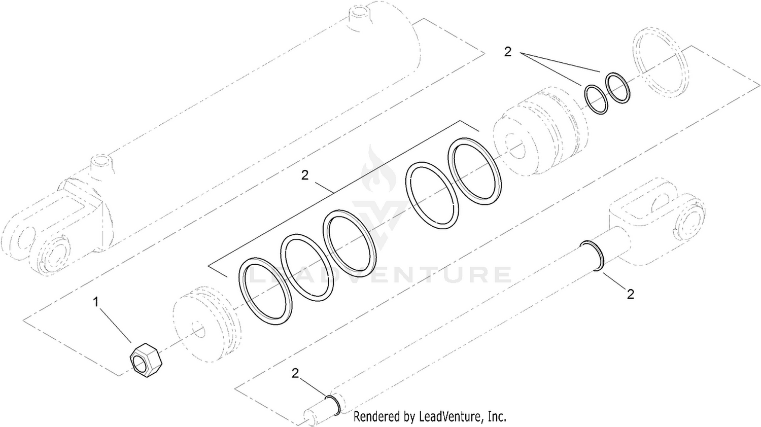 Hydraulic Cylinder Assembly No. 115-4947 (10in)