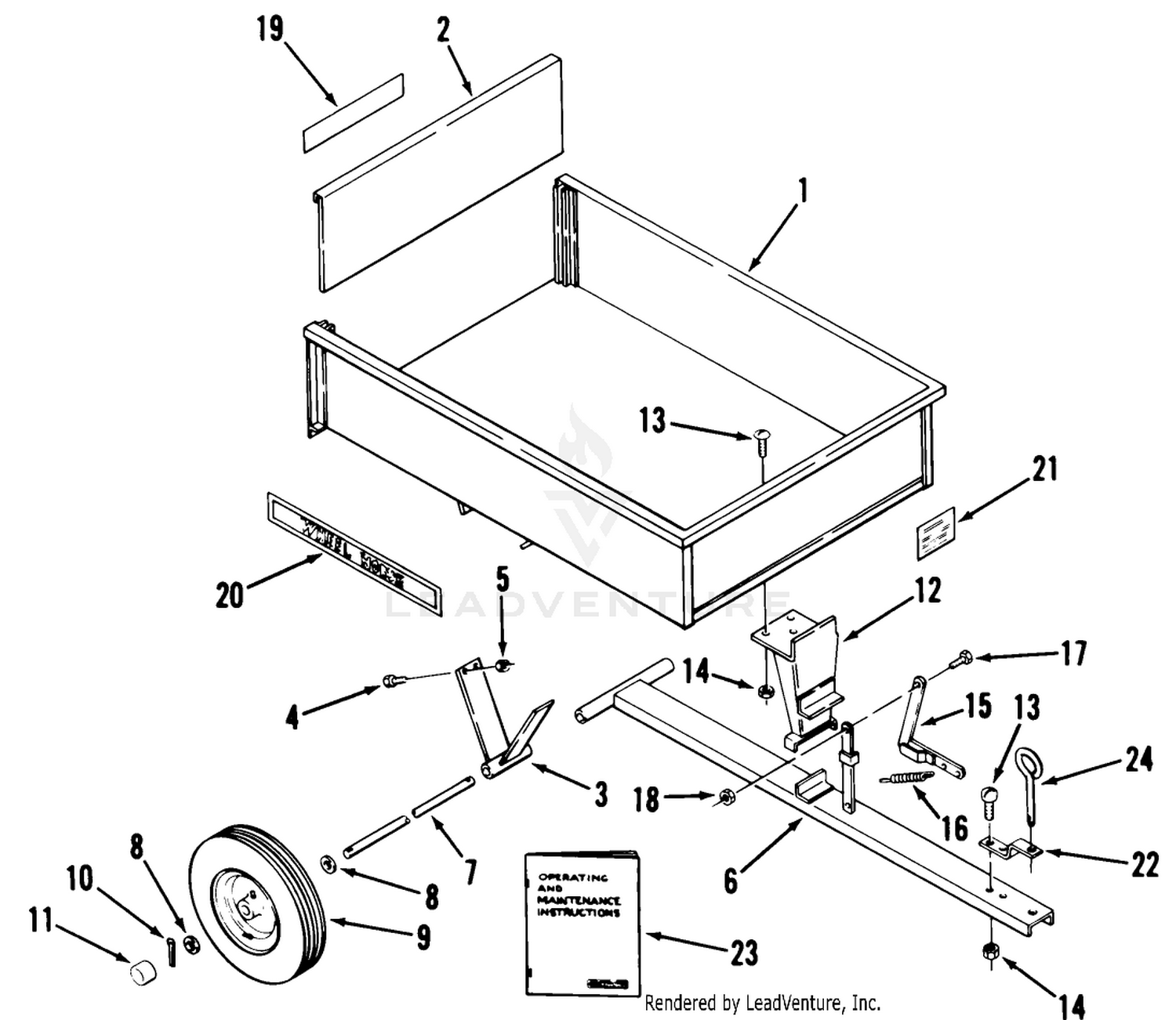 Dump Cart-10 Cu. Ft. (.28 Cu.m)(vehicle Identification Number 97-10dc01)