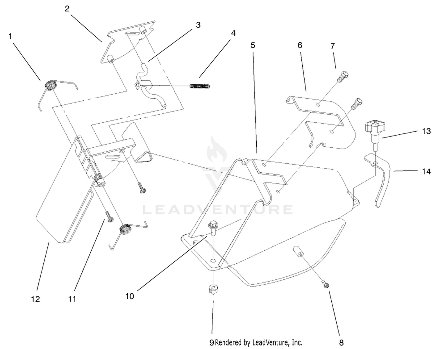 Rear Bagging Discharge Chute Assembly