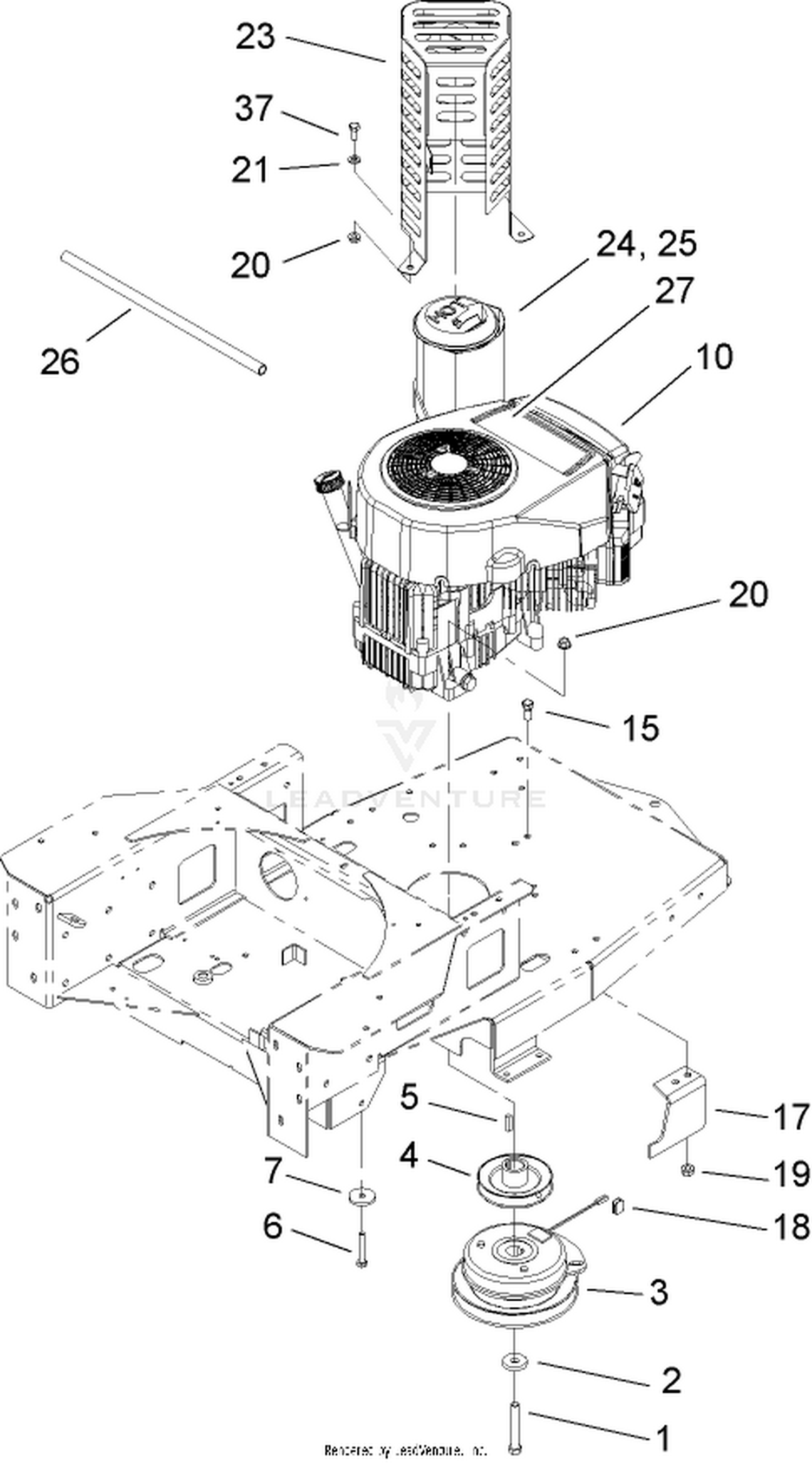 Engine and Clutch Assembly
