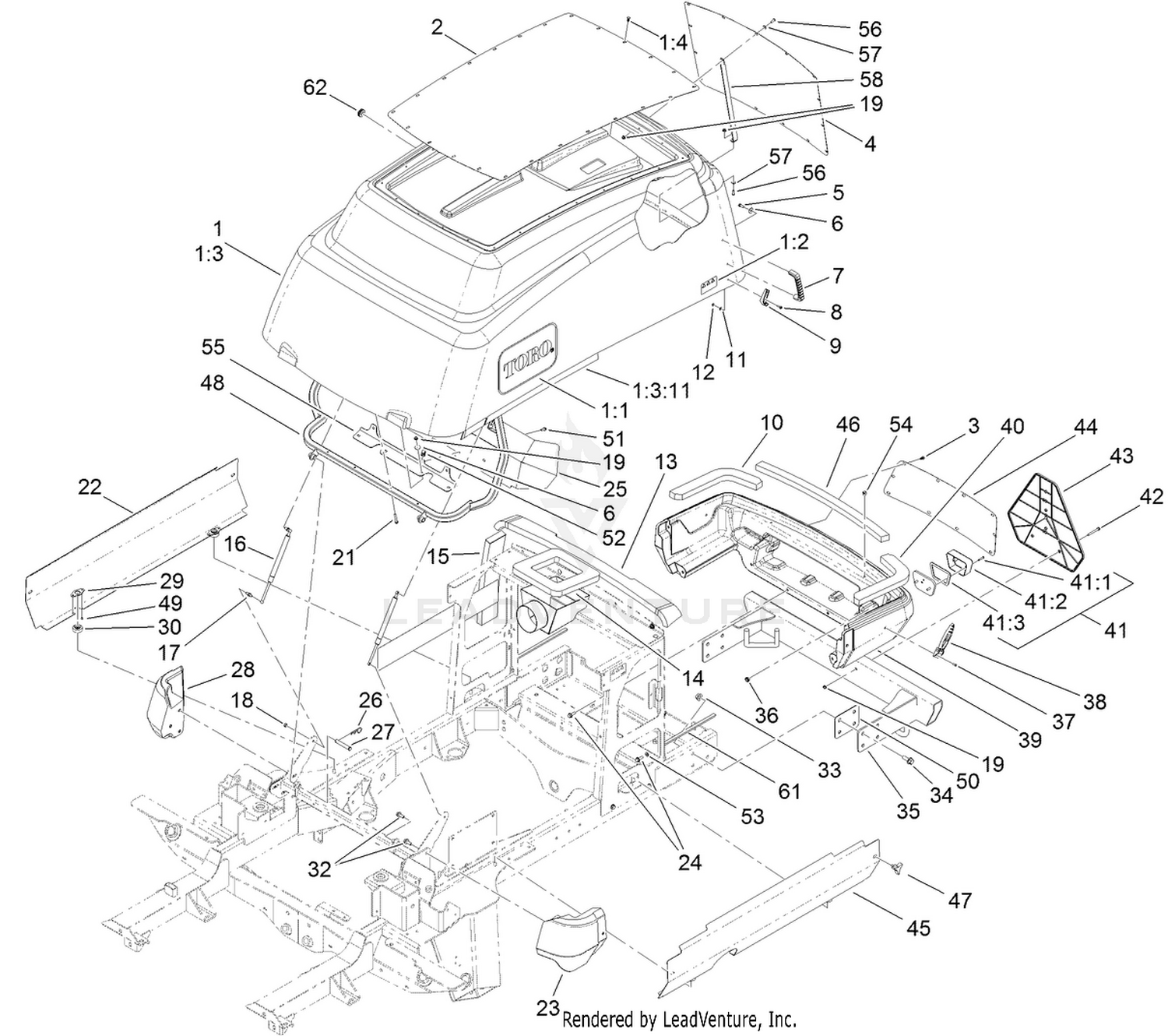 Hood and Bumper Assembly